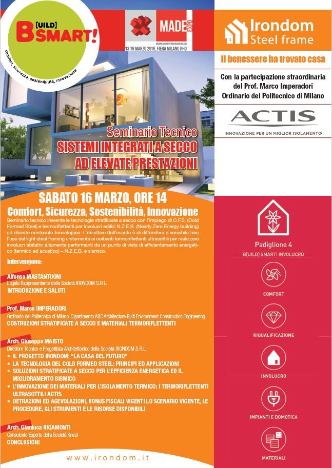 LOCANDINA SEMINARIO TECNICO IRONDOM